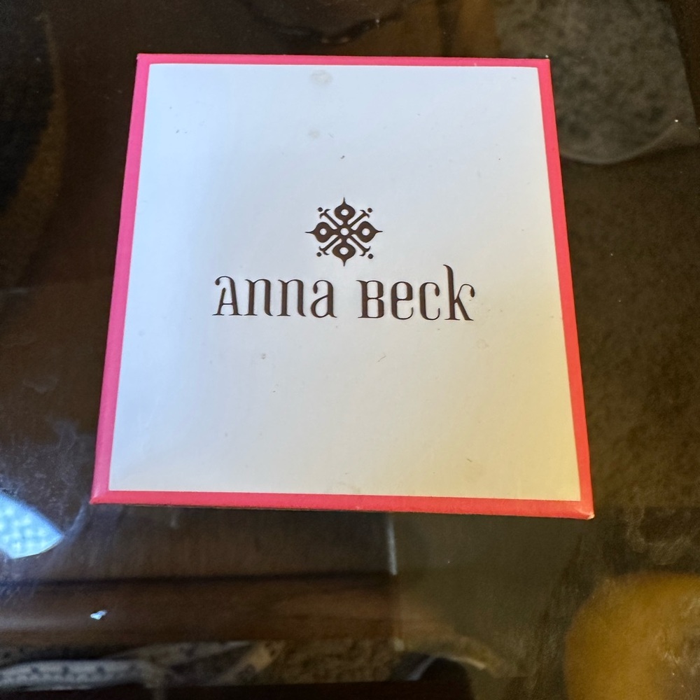 NWOT Anna Beck Gold and Turquoise small Teardrop Earrings - Picture 2 of 4